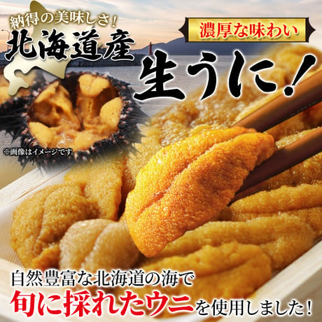 【送料無料】【冷凍便】とろける旨さ！広がる味わい♪北海道産濃厚生うに70g※沖縄・離島配送不可