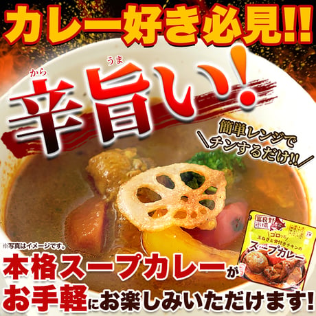 【送料無料】【ネコポス出荷】【260g×2袋】ゴロッと玉ねぎと骨付きチキンのスープカレー2人前 (260g×2袋)
