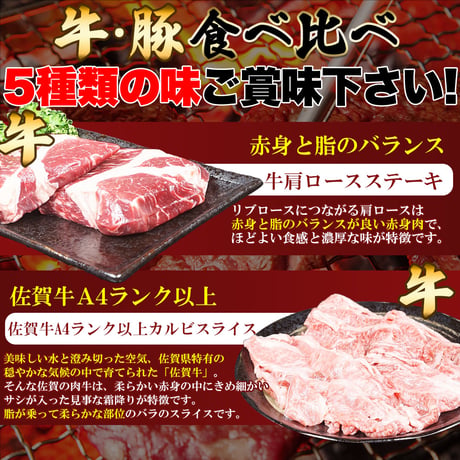 【冷凍便】5種の味をたっぷり堪能！焼肉豪華セット5種 1.2kg※離島配送不可