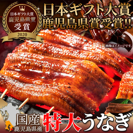 【冷凍便】日本ギフト大賞鹿児島県賞受賞!!国産特大うなぎ蒲焼き200g×2袋※離島配送不可