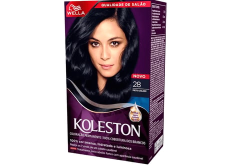 Tinta de Cabelo Koleston Preto Azulado 28