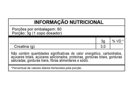 creatina sem sabor - 240g – wp