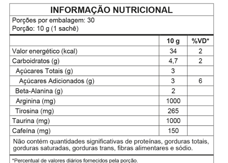 power pink de laranja - pré-treino – 300g - wp
