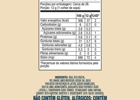 Maionese Hellmann S Queijo Sinistro Squeeze 335g