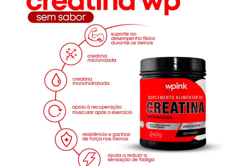 creatina sem sabor - 240g – wp