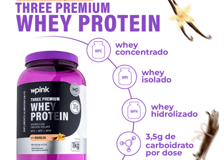 three premium whey protein baunilha 3W - (1kg) - wp