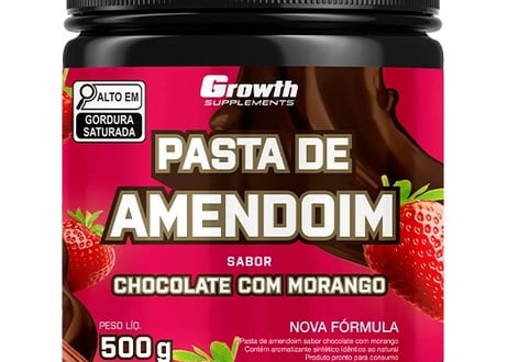 PASTA DE AMENDOIM SABOR CHOCOLATE COM MORANGO 500G