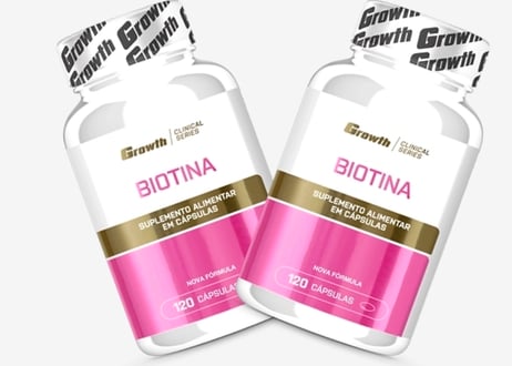 Growth Biotina Cabelos e Unhas 120 capsulas