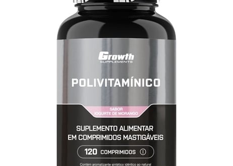 GROWTH POLIVITAMÍNICO MASTIGÁVEL 120COMP