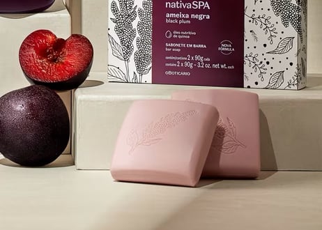 Kit Sabonetes Em Barra Nativa Spa Ameixa Negra 2x90g cada