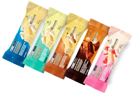 BARRA CRISP COM WHEY PROTEIN - DISPLAY C/ 12 UN