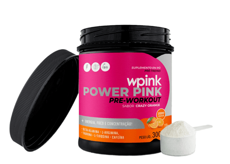 super power pink de laranja - pré-treino – 300g - wp