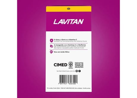 Suplemento Alimentar Lavitan A-Z + Mulher 60 Comprimidos Revestidos