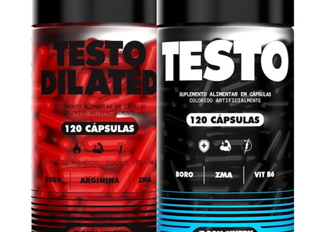 Suplemento Kit Testo (120 cápsulas) + Testo Dilated (120 cápsulas)
