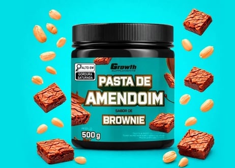 PASTA DE AMENDOIM SABOR BROWNIE 500G