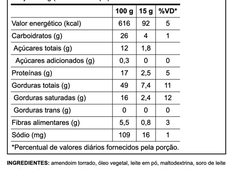 PASTA DE AMENDOIM SABOR BEIJINHO 500G