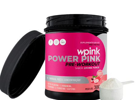 super power pink de lichia - pré-treino – 300g - wp