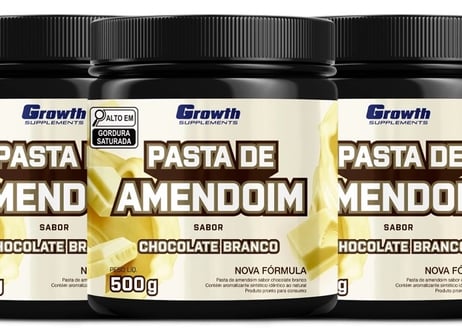 PASTA DE AMENDOIM SABOR CHOCOLATE BRANCO 500G