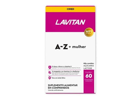 Suplemento Alimentar Lavitan A-Z + Mulher 60 Comprimidos Revestidos