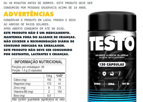 Suplemento Kit Testo (120 cápsulas) + Testo Dilated (120 cápsulas)