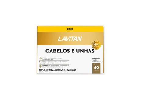 Suplemento Alimentar Lavitan Cabelos e Unhas 60 Cápsulas