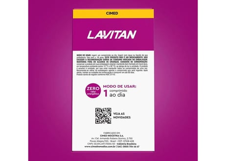 Suplemento Alimentar Lavitan A-Z + Mulher 60 Comprimidos Revestidos