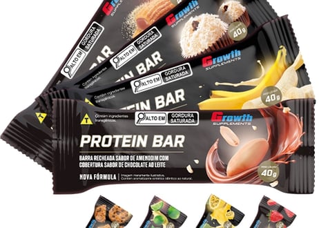BARRA DE PROTEÍNA COM RECHEIO - DISPLAY C/ 12 UN