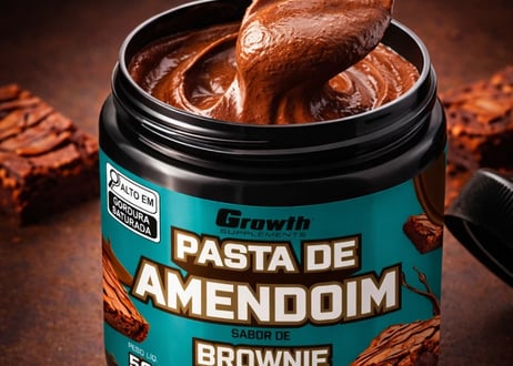 PASTA DE AMENDOIM SABOR BROWNIE 500G