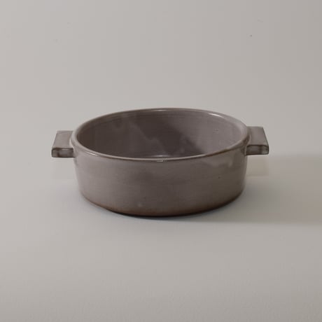 グラタン皿 アッシュグレー［Fujii Msy Pottery］