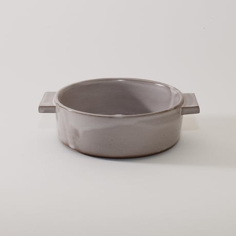 グラタン皿 アッシュグレー［Fujii Msy Pottery］