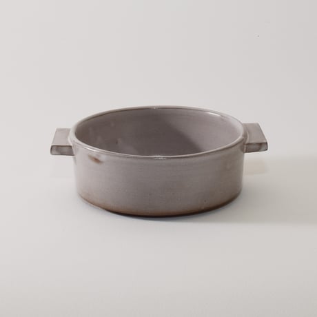 グラタン皿 アッシュグレー［Fujii Msy Pottery］