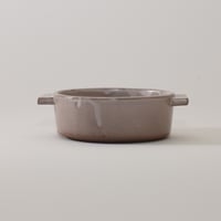 グラタン皿 アッシュグレー［Fujii Msy Pottery］