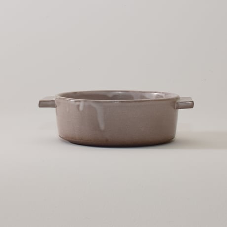 グラタン皿 アッシュグレー［Fujii Msy Pottery］