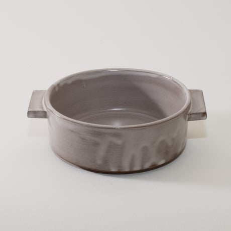 グラタン皿 アッシュグレー［Fujii Msy Pottery］