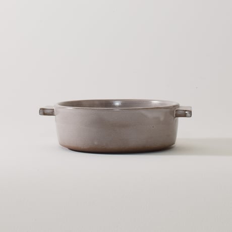 グラタン皿 アッシュグレー［Fujii Msy Pottery］
