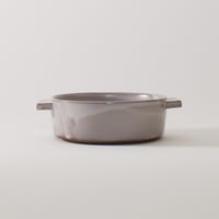 グラタン皿 アッシュグレー［Fujii Msy Pottery］