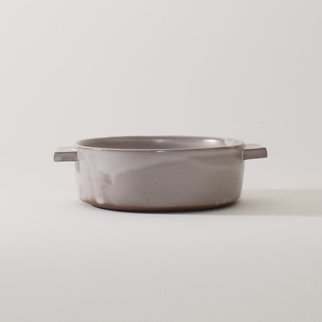 グラタン皿 アッシュグレー［Fujii Msy Pottery］
