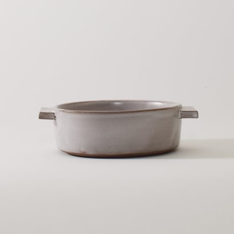 グラタン皿 アッシュグレー［Fujii Msy Pottery］
