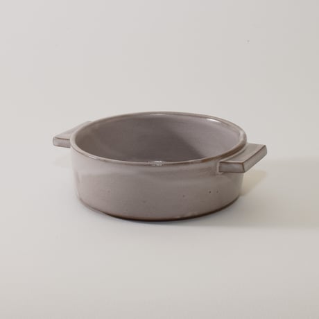 グラタン皿 アッシュグレー［Fujii Msy Pottery］