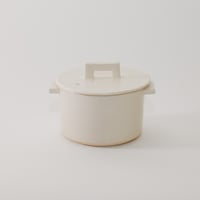 小鍋 foggy（白）［Fujii Msy Pottery］