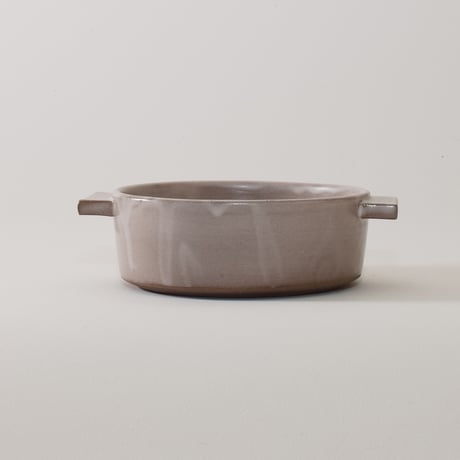 グラタン皿 アッシュグレー［Fujii Msy Pottery］