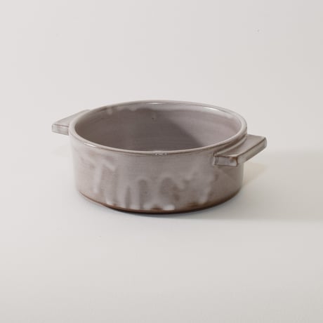 グラタン皿 アッシュグレー［Fujii Msy Pottery］