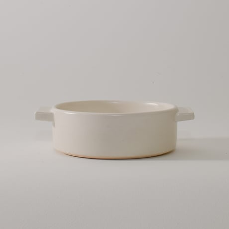 グラタン皿 foggy（白）［Fujii Msy Pottery］