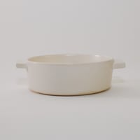 グラタン皿 foggy（白）［Fujii Msy Pottery］