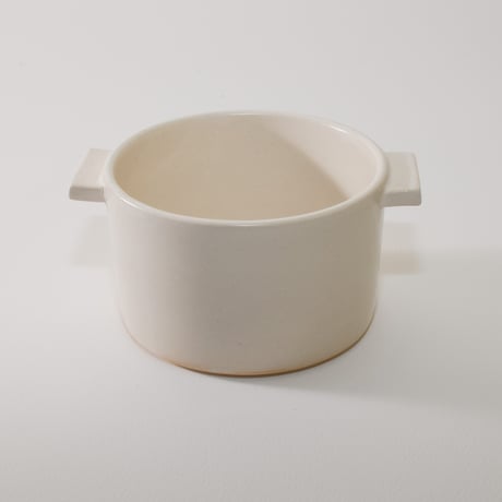 小鍋 foggy（白）［Fujii Msy Pottery］
