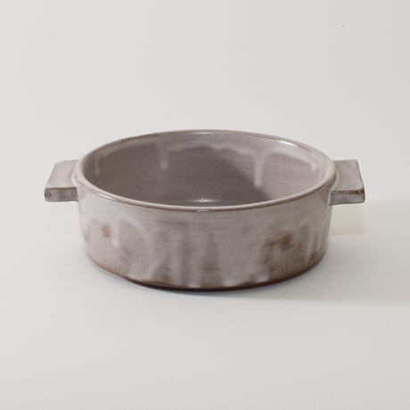 グラタン皿 アッシュグレー［Fujii Msy Pottery］