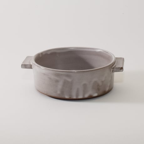 グラタン皿 アッシュグレー［Fujii Msy Pottery］