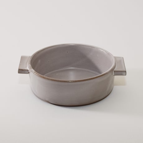 グラタン皿 アッシュグレー［Fujii Msy Pottery］