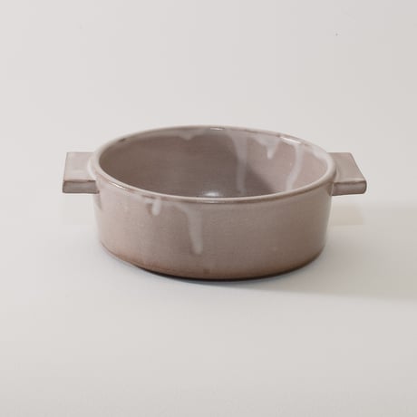 グラタン皿 アッシュグレー［Fujii Msy Pottery］