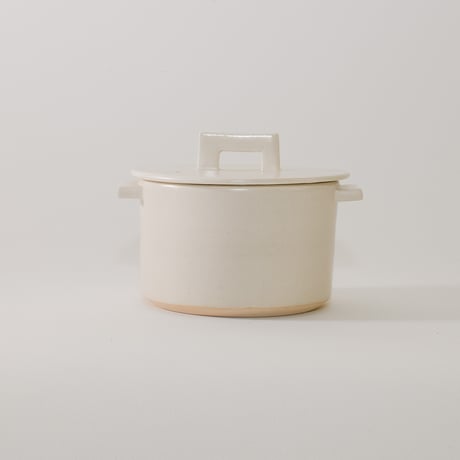 小鍋 foggy（白）［Fujii Msy Pottery］